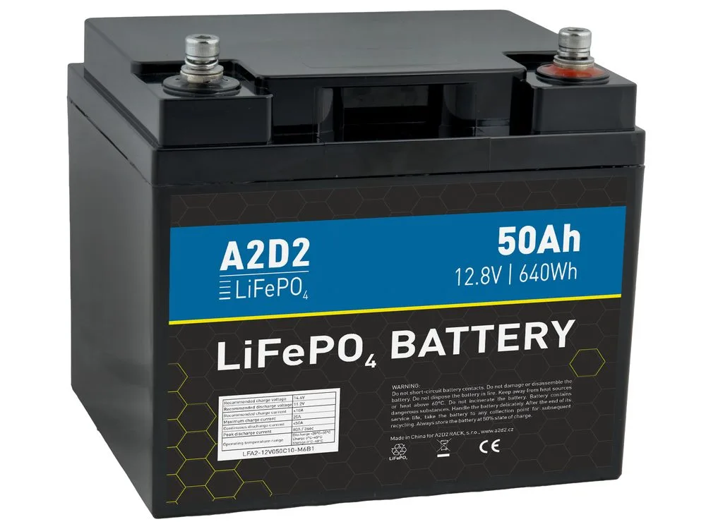 A2D2 Baterie LiFePO4 12,8V 50Ah M6