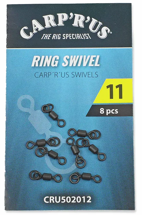 Carp´r´us obratlíky s kroužkem swivel ring 11 8 ks – Carp ´R´ Us