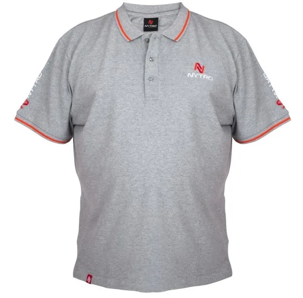 Nytro tričko light marl grey polo shirt - l