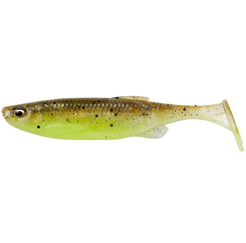 Savage Gear Gumová Nástraha Fat Minnow T Tail Bulk Green Pearl Yellow Délka: 7,5cm, Hmotnost: 5g