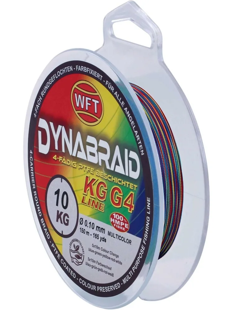 Wft splétaná šňůra round dynamix g4 chartreuse 300 m - 0,30 mm 30 kg