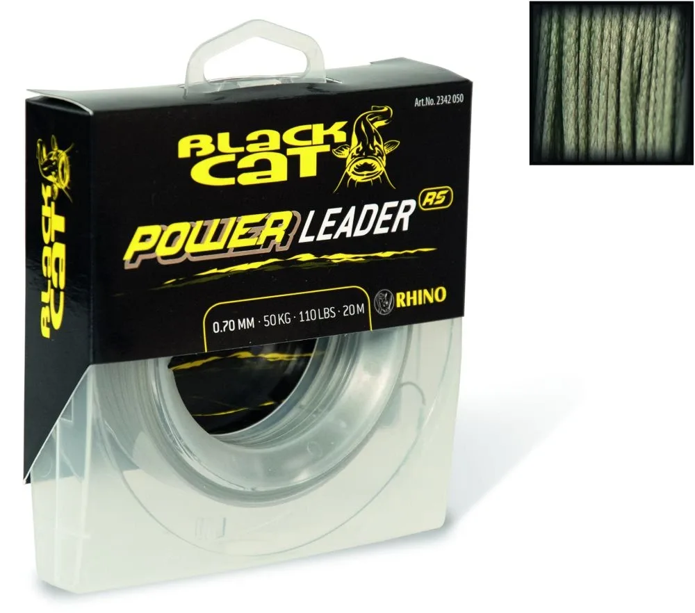 Black Cat Návazcová Šňůra Power Leader 20m Varianta: 330lb, Nosnost: 150kg, Průměr: 1,4mm