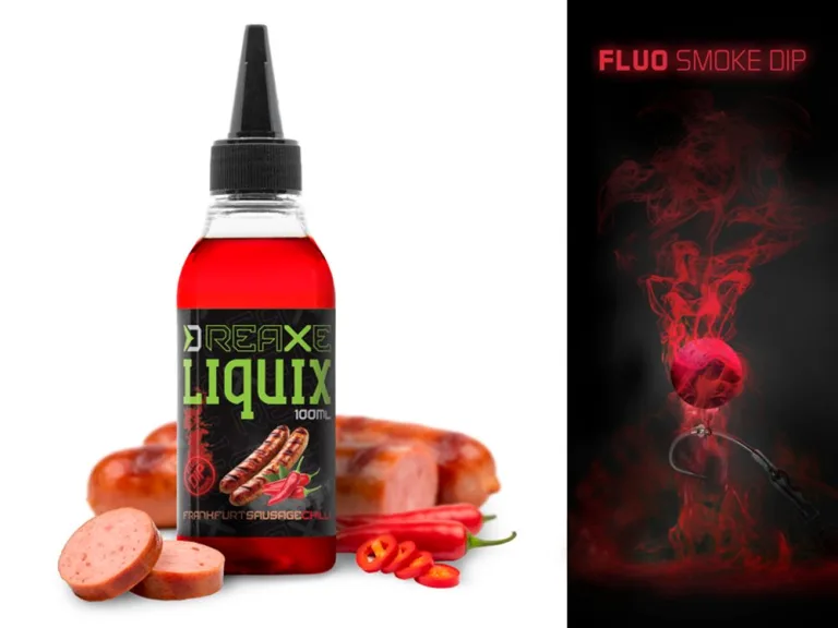 Delphin Fluo dip D Snax LiquiX 100ml - Frankfurtská klobása - Chilli