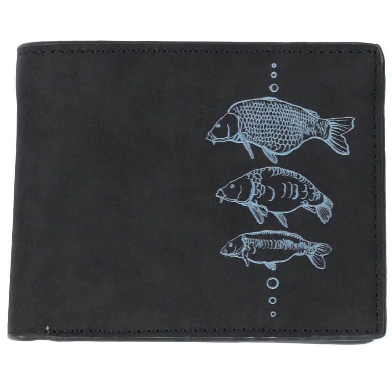 Giants fishing Peněženka tři kapři Black Wallet Three Carps černá
