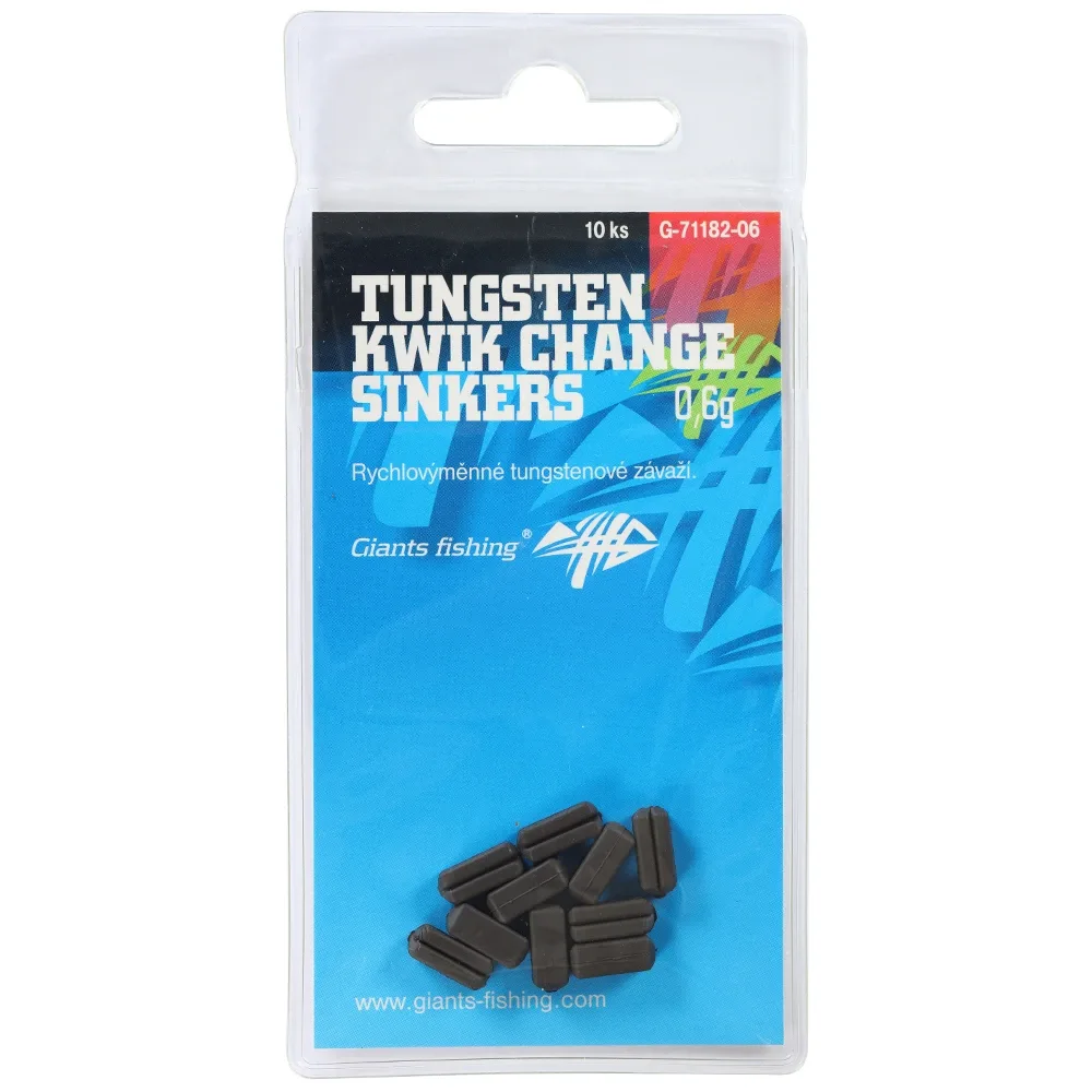 Giants Fishing Rychlovýměnná Těžítka Tungsten Kwik Change Sinkers 10 ks Varianta: 0,8g
