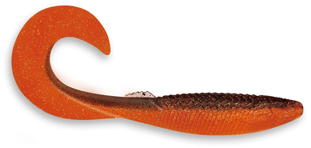 Rapala gumová nástraha crushcity the curl red craw - 9,2 cm 4 g 8 ks