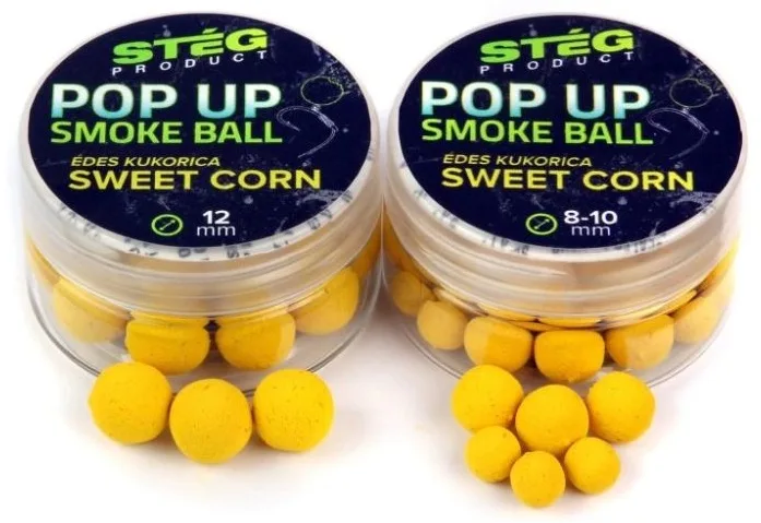 Stég plovoucí boilie pop up smoke ball 10 g 8-10 mm - sweet corn