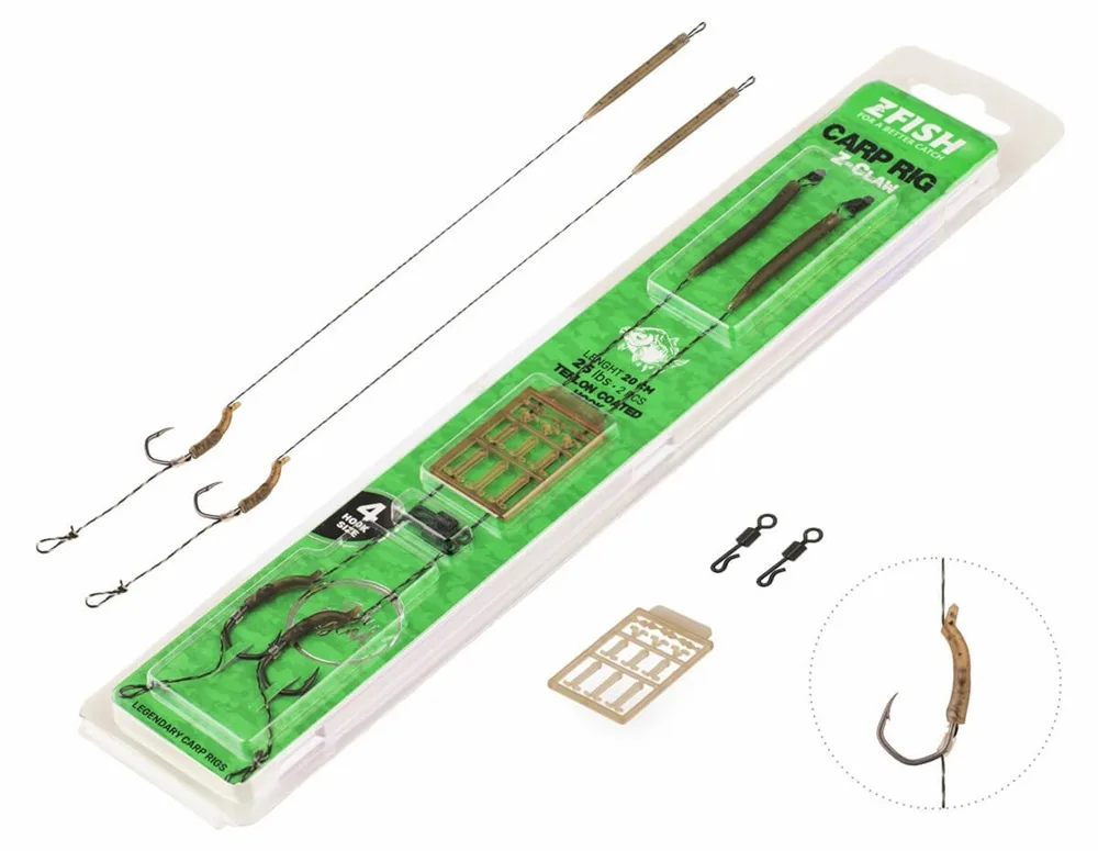 Zfish návazec z-claw carp rig 20 cm - velikost háčku 4