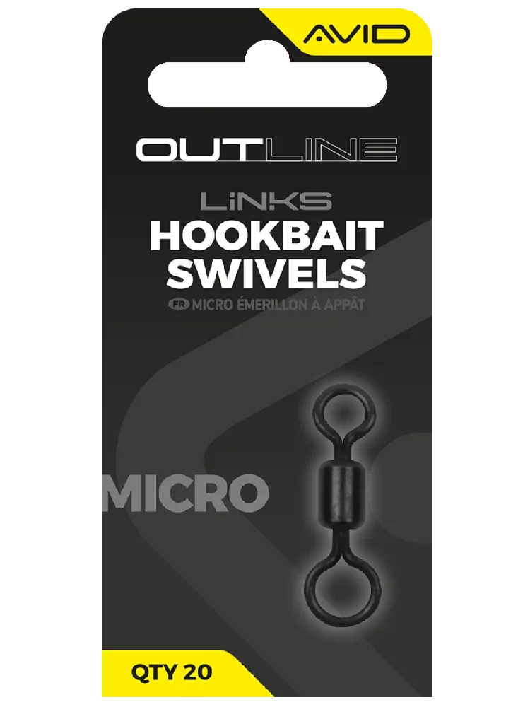 Avid carp obratlík outline mirco hookbait swivel velikosti 17