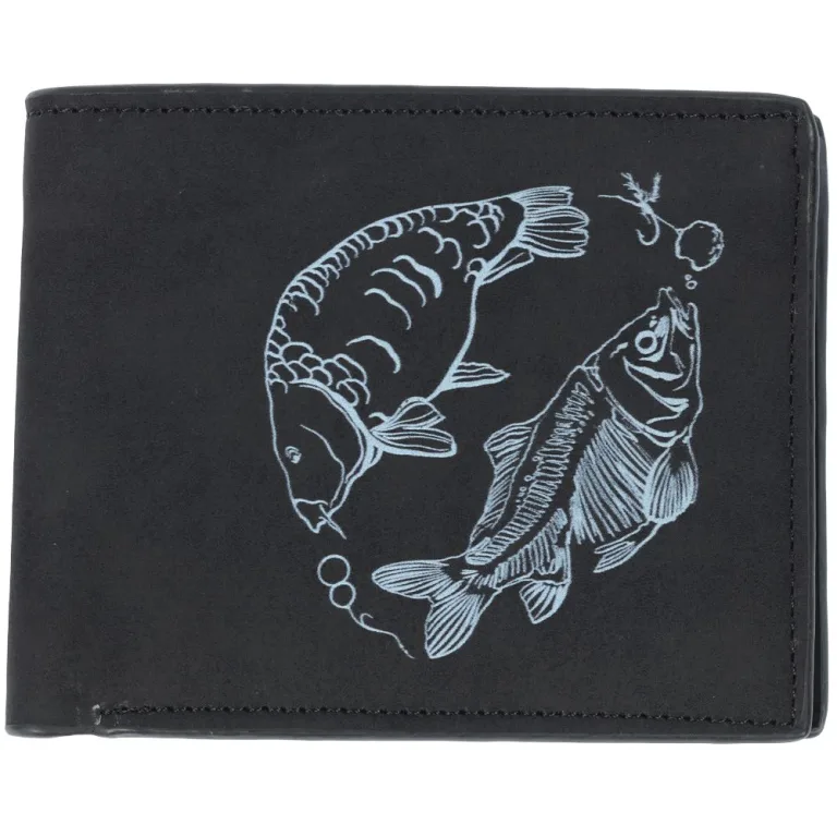 Giants fishing Peněženka dva kapři Black Wallet Two Carps černá