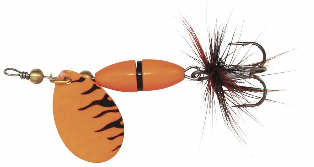 Kinetic třpytka fizz orange/black ribbon - velikost háčku 6 hmotnost 10 g