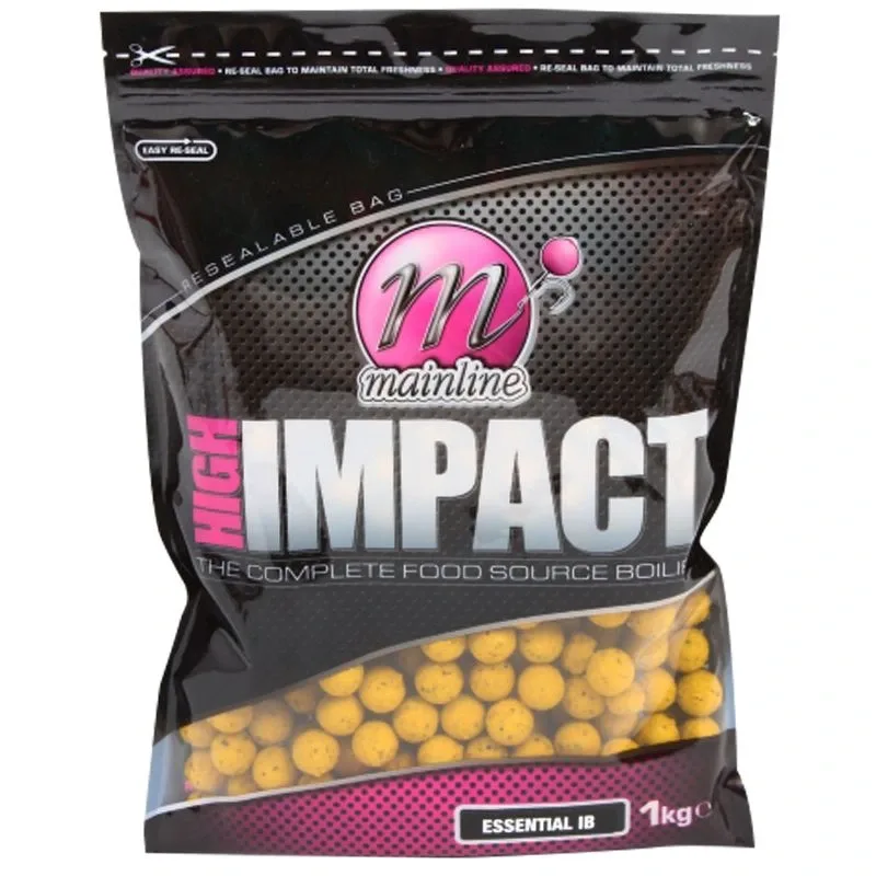 Mainline Boilies High Impact 20 mm 1kg Hmotnost: 1kg, Průměr: 20mm, Příchuť: Essential I.B.