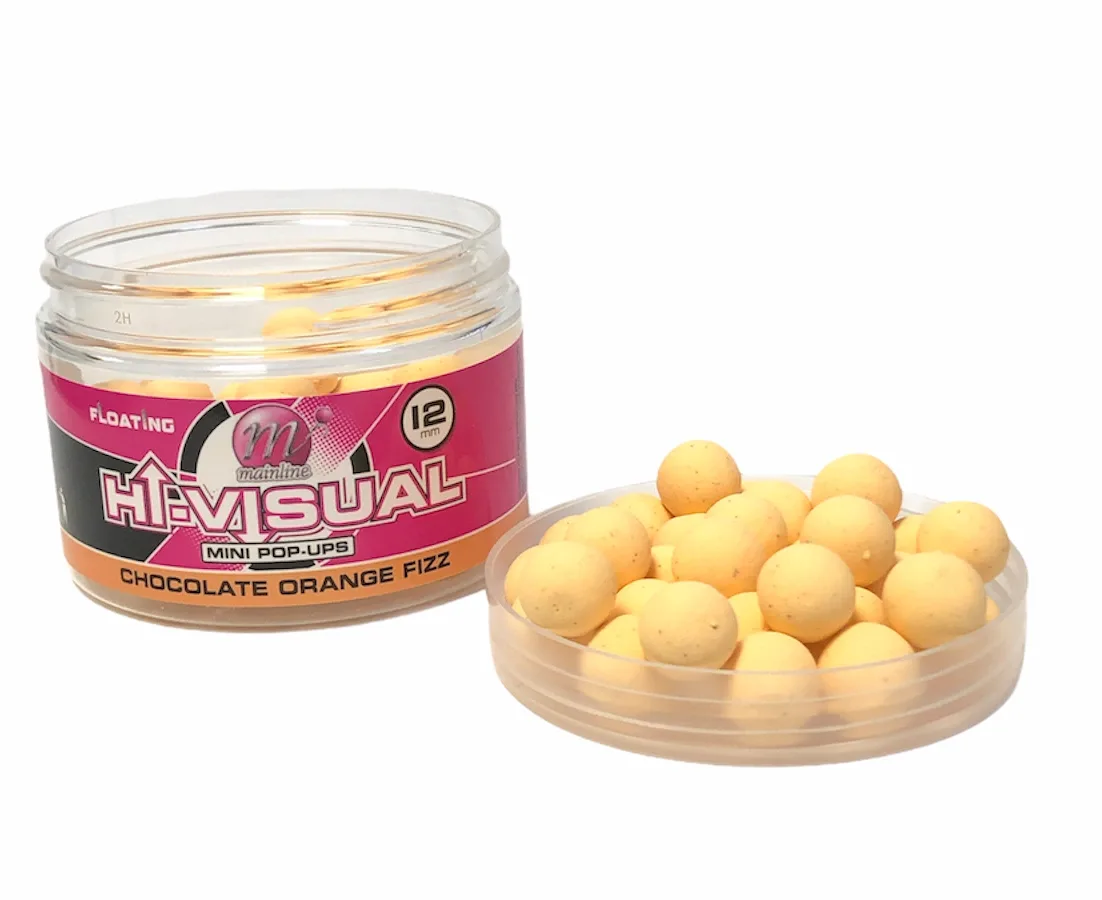 Mainline Boilies Pop-Up High Visual 12mm 250ml Průměr: 12mm, Příchuť: Chocolate Orange