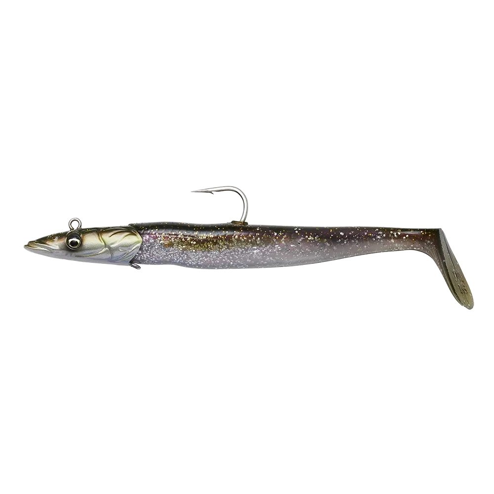 Savage Gear Gumová Nástraha Sandeel V2 Green Silver Délka: 17,5cm, Hmotnost: 65g