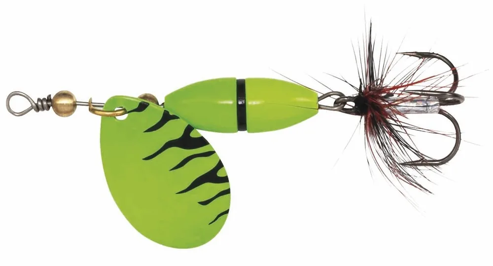 Kinetic třpytka fizz green/black ribbon - velikost háčku 6 hmotnost 7 g