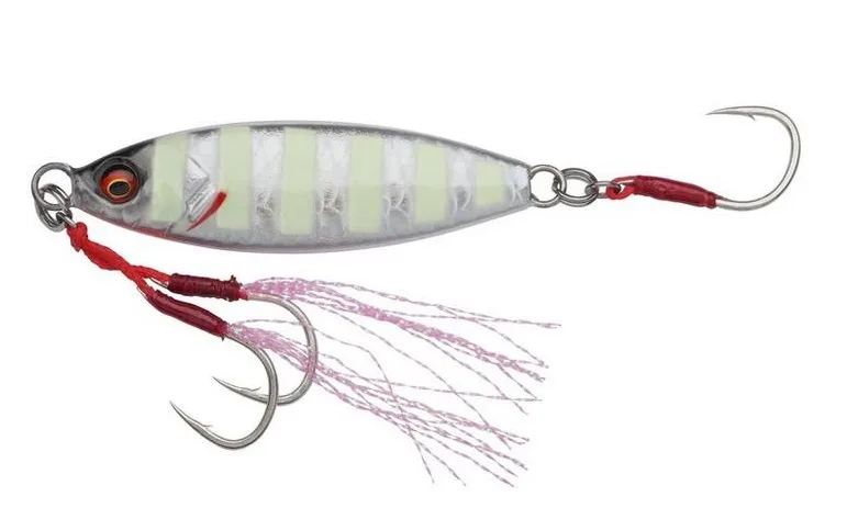Savage gear pilkr slow seeker zebra glow - 6 cm 40 g