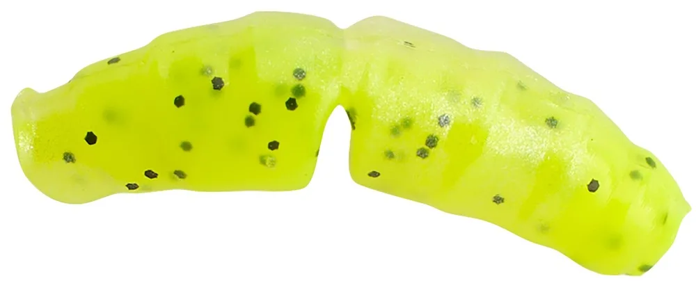 Berkley gumová nástraha powerbait action waxies sinking 2 cm 14 ks - chartreuse shad