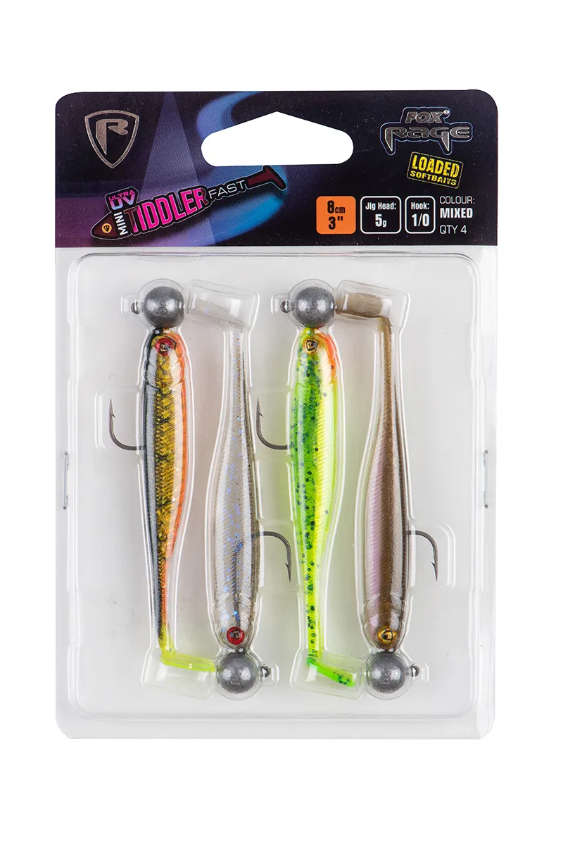 Fox gumová nástraha mini tiddler mixed colour packs loaded 4 ks – Fox Rage