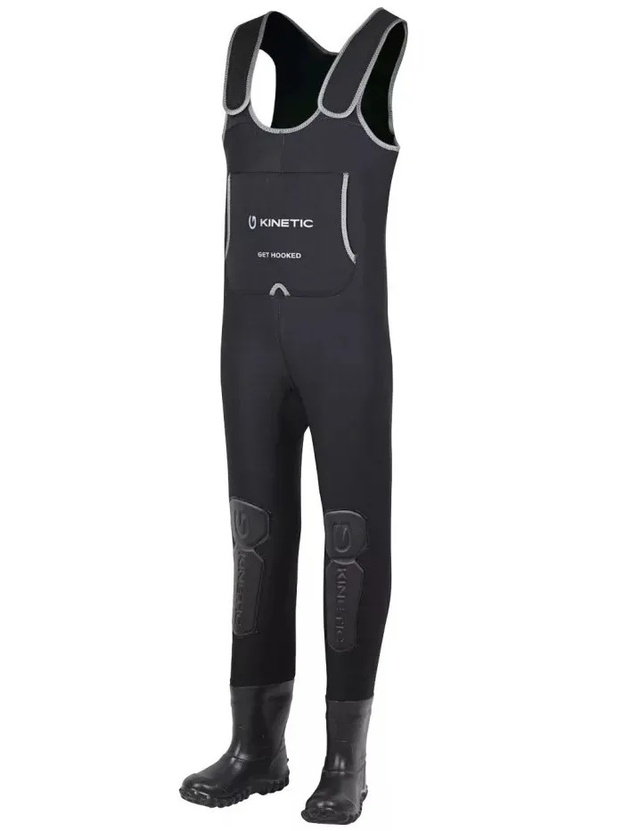 Kinetic neoprenové prsačky neobreeze bootfoot cleated black - eu 46-47 (uk 11-11,5)