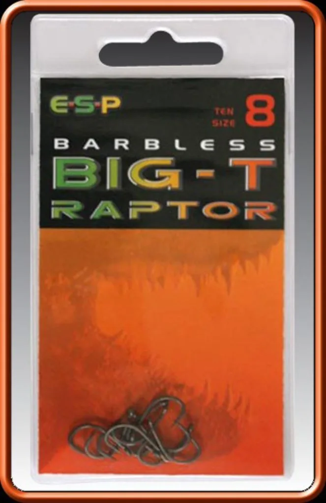 ESP háčky bez protihrotu Big-T Raptor Barbless vel. 7