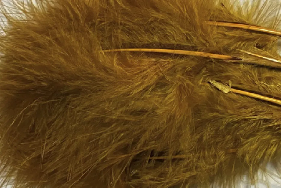 Hends Peří Marabou Olive Brown