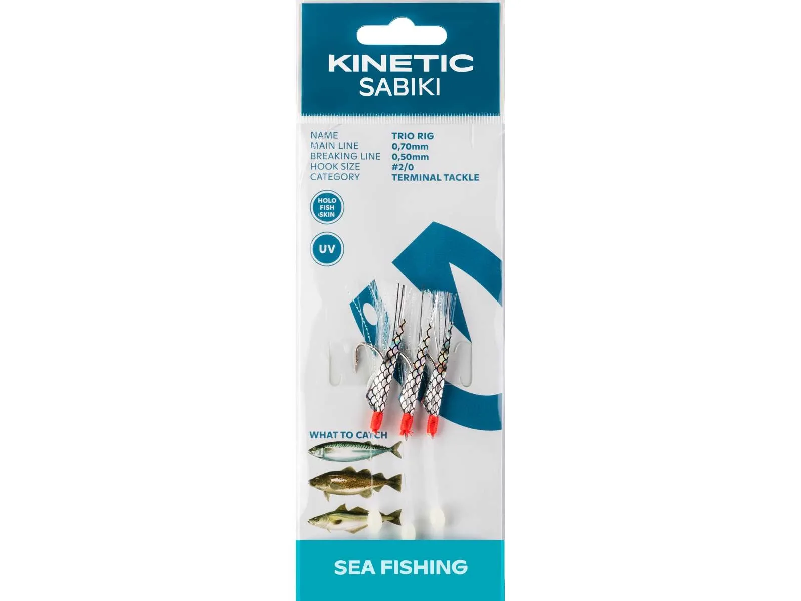 Kinetic Návazec Sabiki Trio 3ks Barva: White Flash, Velikost háčku: #2/0