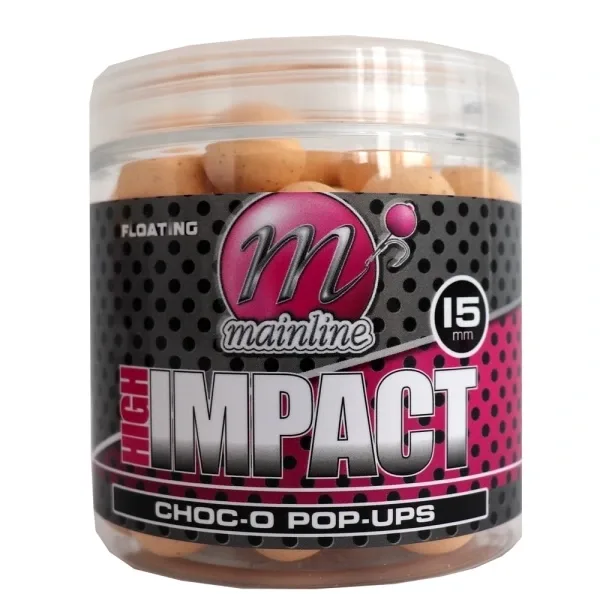 Mainline Boilies Pop-up High Impact 15 mm Průměr: 15mm, Příchuť: Choc-O