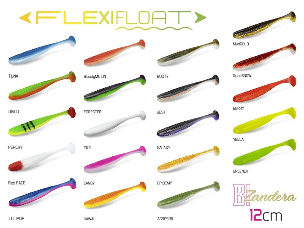 Delphin Umělá nástraha Zandera FlexiFloat UVs 12cm 5ks - MIX