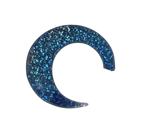 Pacchiarini Ocásky Wiggle Tails Holographic Black Délka: 5cm, Počet kusů: 6ks, Velikost: M