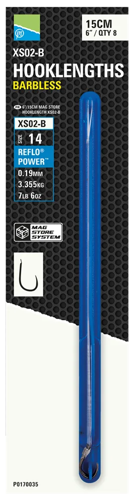 Preston innovations návazec mag store hooklenght xs02-b 15 cm - velikost háčku 14