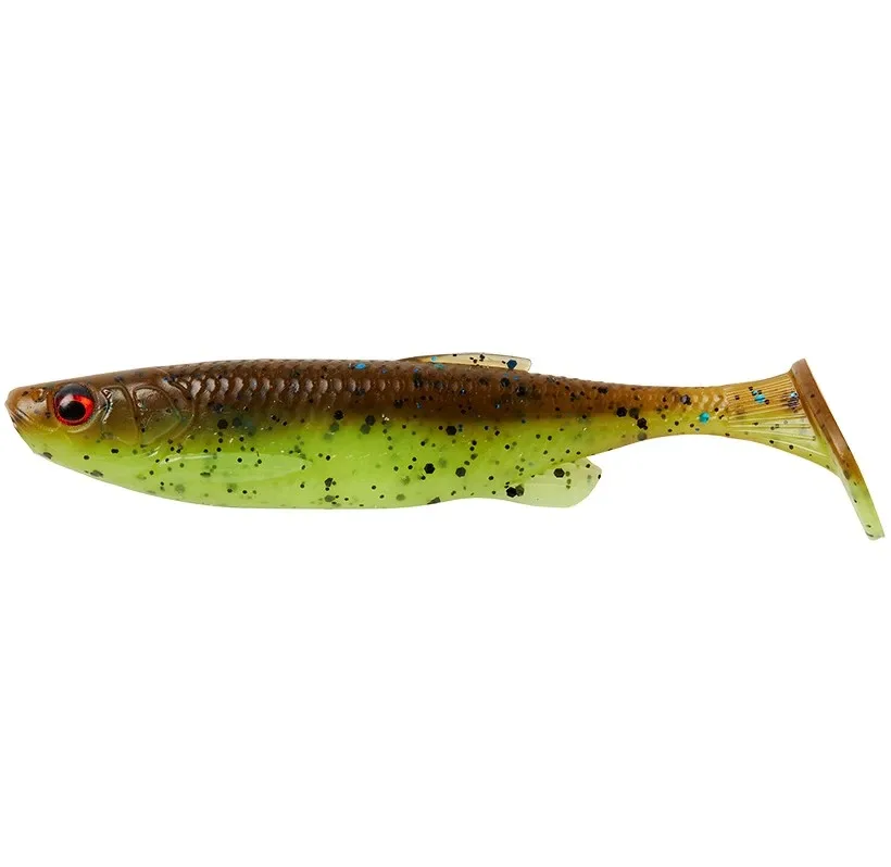 Savage Gear Gumová Nástraha Fat Minnow T Tail Bulk Chartreuse Pumpkin Délka: 9cm, Hmotnost: 7g