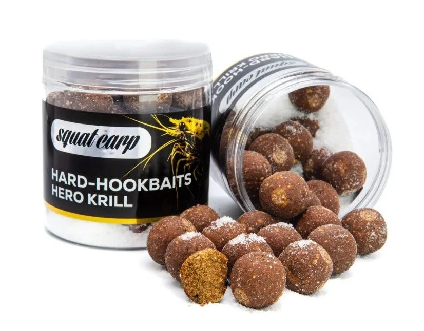 Squat carp tvrzené boilies hard hookbaits hero krill 170 g - 24 mm