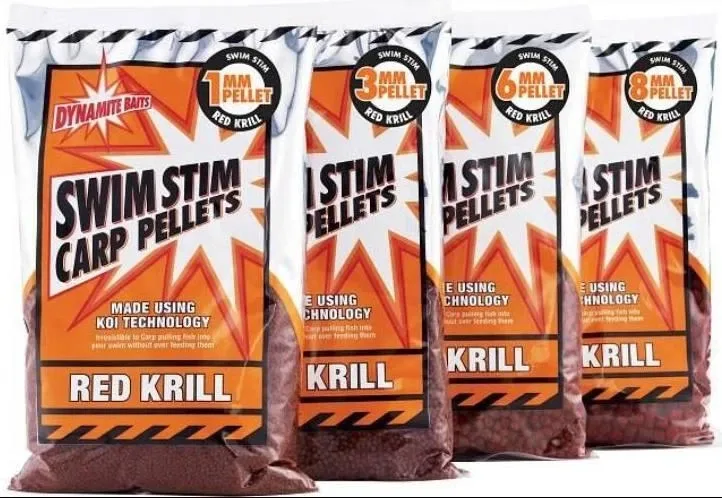 Dynamite Baits Pellets Carp Swim Stim Red Krill 900g Hmotnost: 900g, Průměr: 8mm