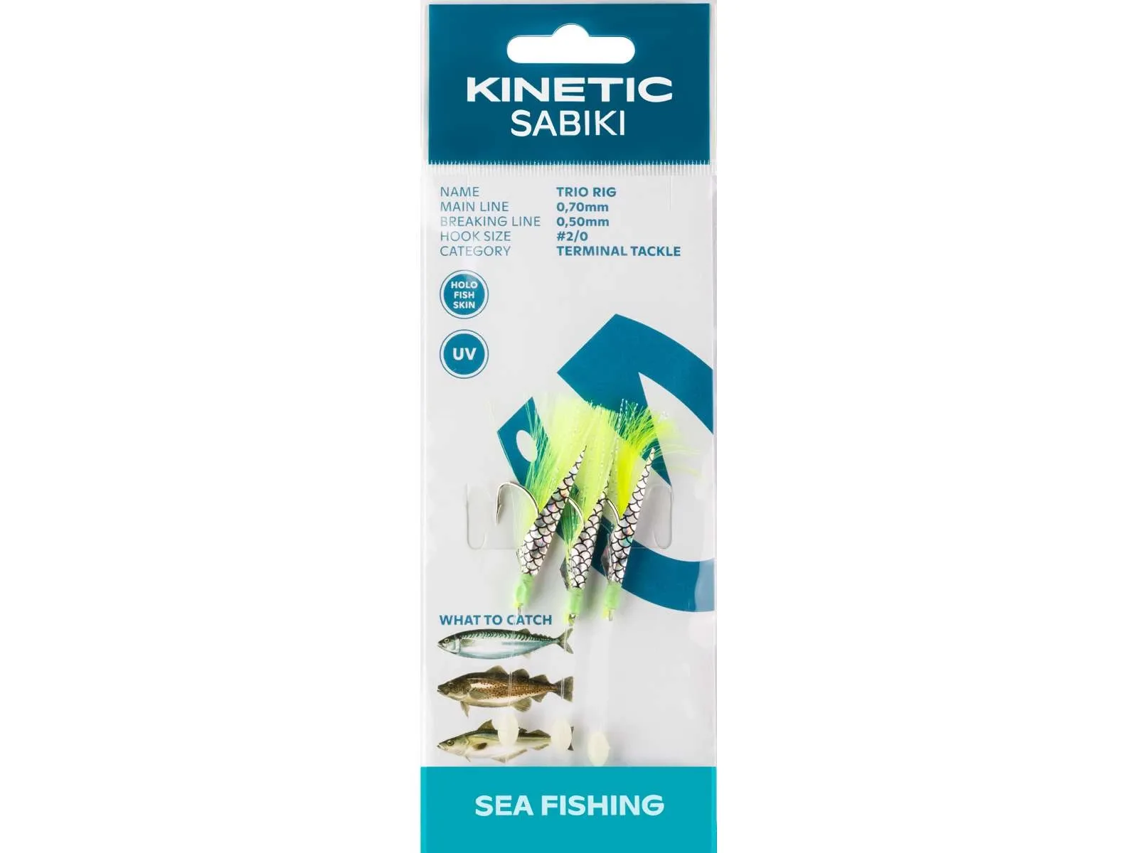 Kinetic Návazec Sabiki Trio 3ks Barva: Chartreuse Flash, Velikost háčku: #2/0