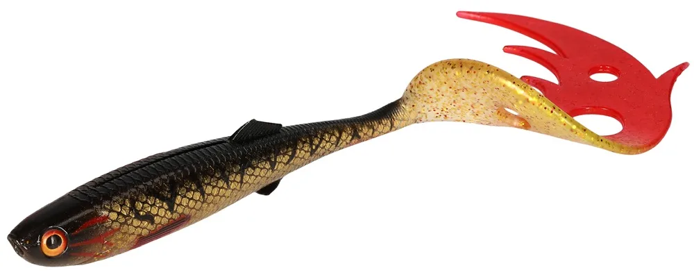 Mikado gumová nástraha sicario pike tail spotted bullhead balení - 14 cm 13 g 2 ks