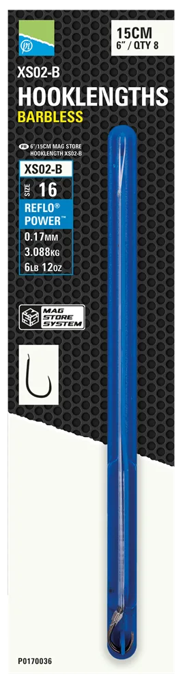 Preston innovations návazec mag store hooklenght xs02-b 15 cm - velikost háčku 16