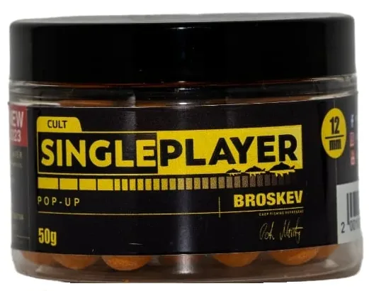 Singleplayer plovoucí boilies pop-up boilies broskev 50 g - 12 mm