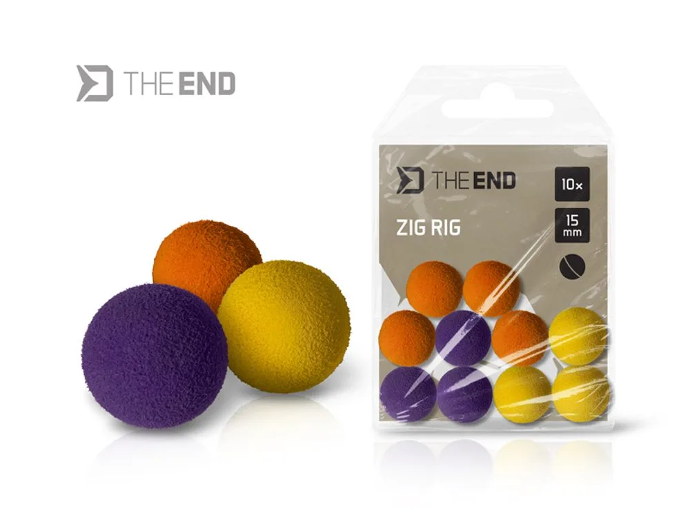 Delphin Pěnové Pop-Up TheEND Zig Rig Mix 10ks - 15mm