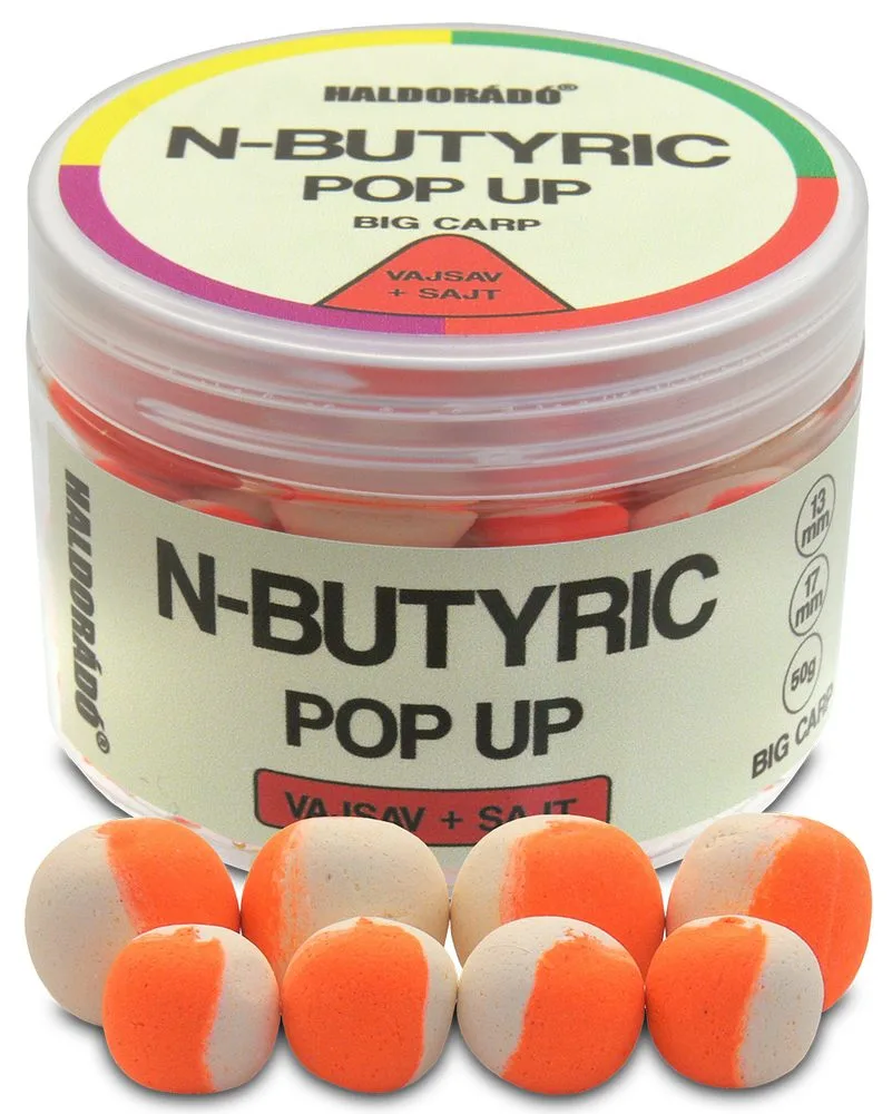 Haldorádó Pop-Up N-Butyric Big Carp 13/17mm 50g - Haldorádó Pop-Up N-Butyric Big Carp 50g 13/17mm Kyselina máselná/Sýr