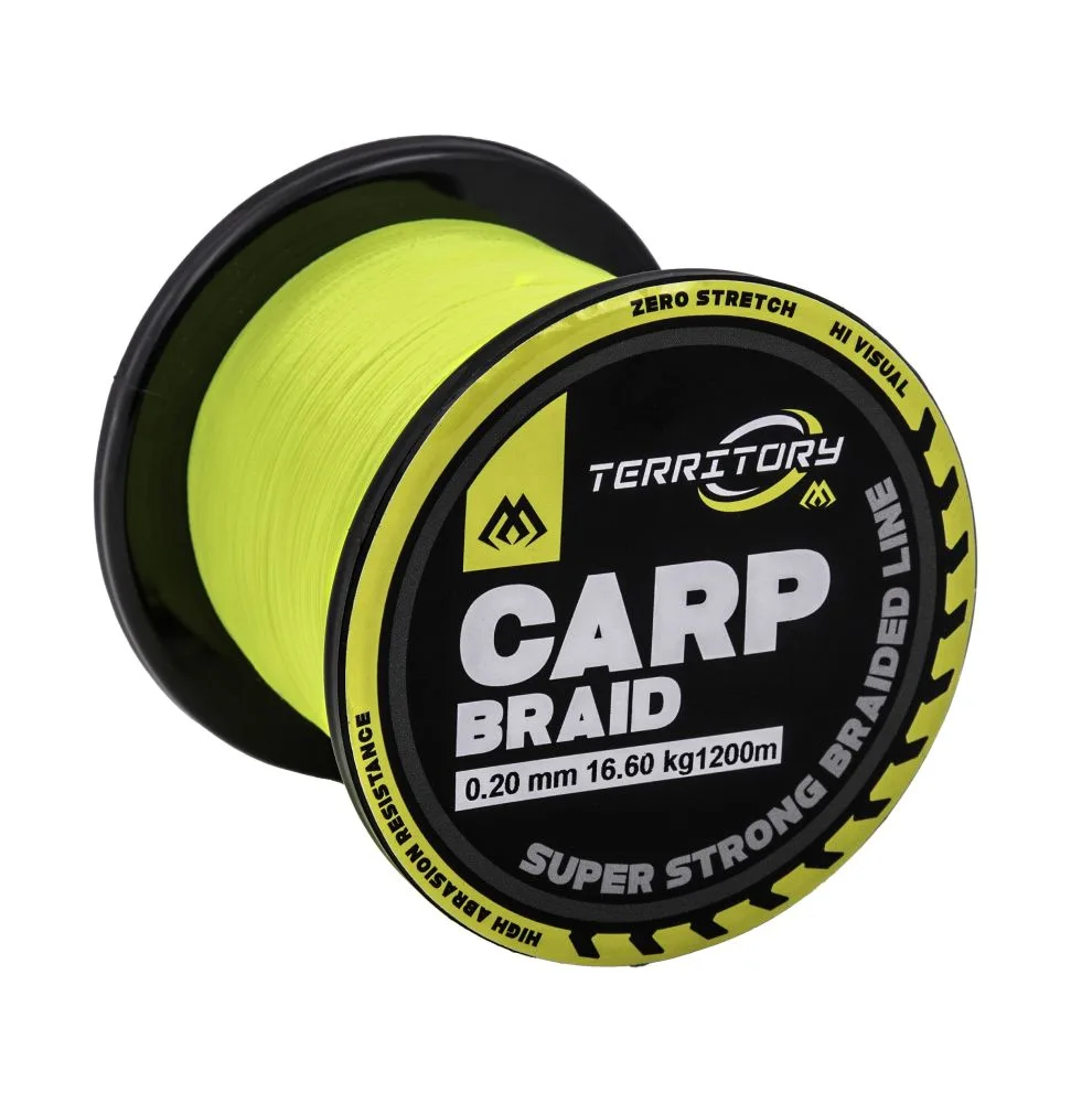 Mikado splétaná šňůra territory carp braid 1200 m - 0,20 mm 16,6 kg