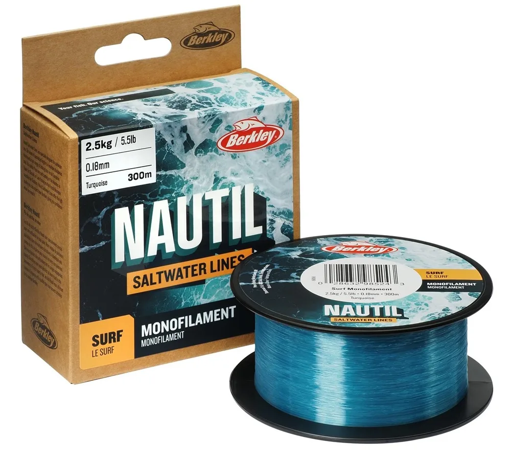 Berkley vlasec nautil monofil surf turquoise 300 m - 0,28 mm 5,7 kg