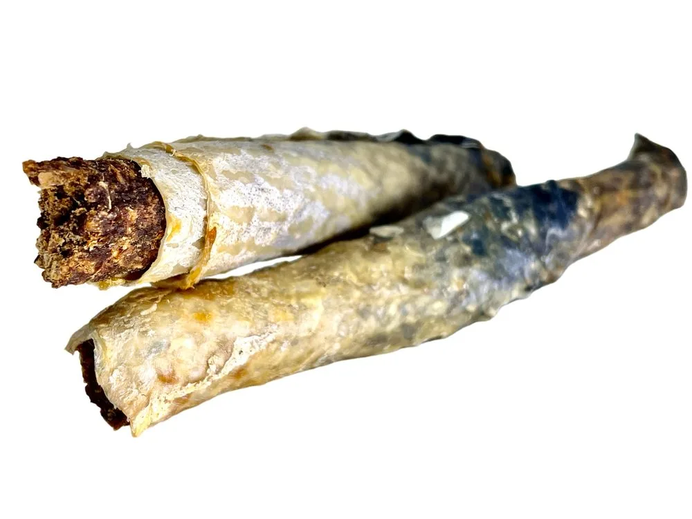 LK Baits Pet Luxusní rybí rolky z kůže lososa a kůže tresky 2ks – LK Baits PETs