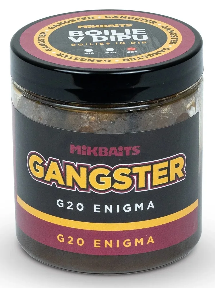 Mikbaits boilie v dipu gangster g20 enigma 250 ml - 16 mm