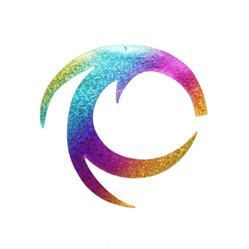 Pacchiarini Ocásky Dragon Tails Holographic Rainbow Délka: 7,5cm, Počet kusů: 4ks, Velikost: XL