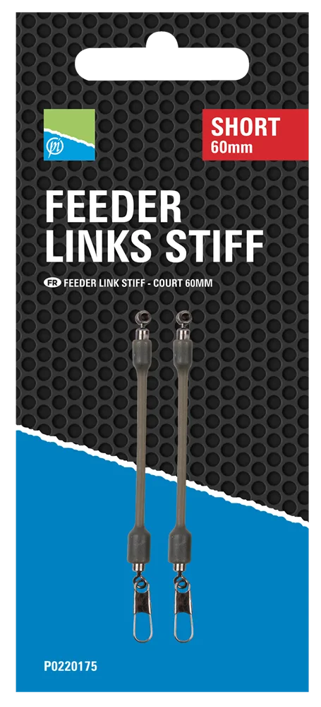 Preston innovations závěska feeder links stiff 2 ks - short 60 mm