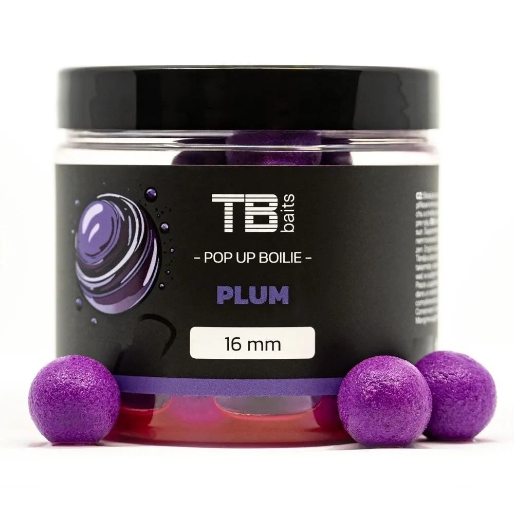 TB Baits Plovoucí Boilie Pop-Up Plum + NHDC 65g Průměr: 16mm