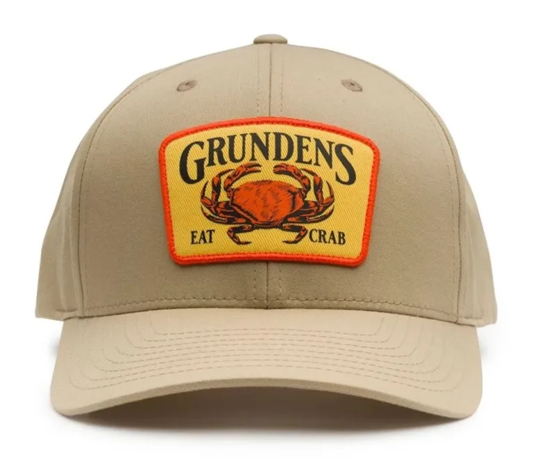 Grundéns Kšiltovka Eat Crab Trucker 312 Khaki/White O/S