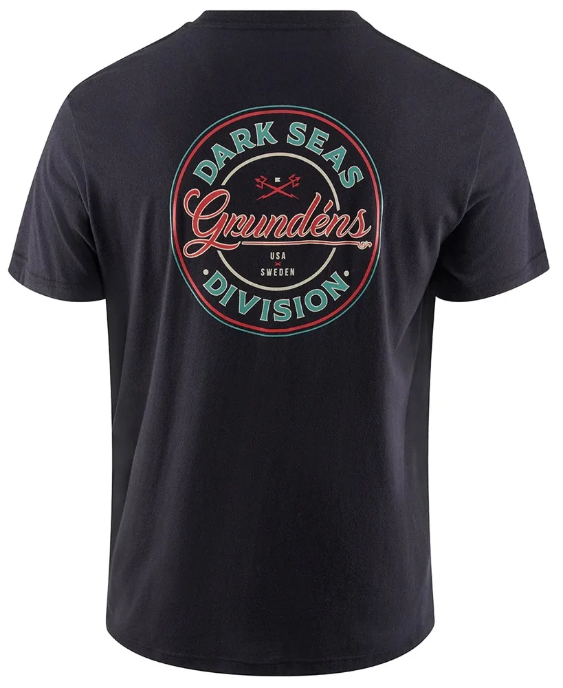 Grundéns tričko dark seas x grundens instinctive ss t-shirt black - xxl