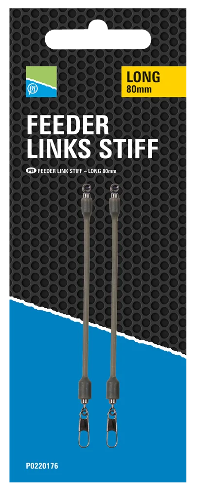Preston innovations závěska feeder links stiff 2 ks - long 80 mm