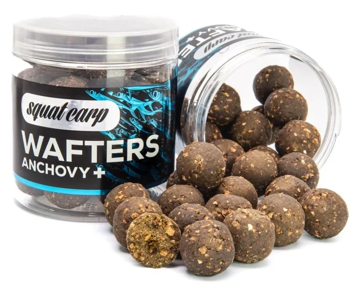 Squat carp vyvážené boilies wafters anchovy+ - 150 g 24 mm